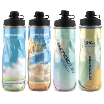 610ml Insulated Bike Water Bottle Leak-Proof Squeeze Sports Bottle Keep Water Cooler Cycling Water Bottle Cycling Equipment 2