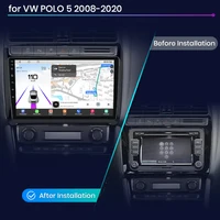 Junsun Qualcomm 8-Core 360 °   Autoradio avec caméra en option, CarPlay, Android Auto, pour VW POLO 5 berline 2008-2020, systèmes 2 din, stéréo GPS, SWC, Bluetooth, FM, RDS, DSP, écran IPS, systèmes intelligents pour voiture, commande vocale AI, 4G, WiFi, 8 cœurs, Plug&Play, unité principale 2