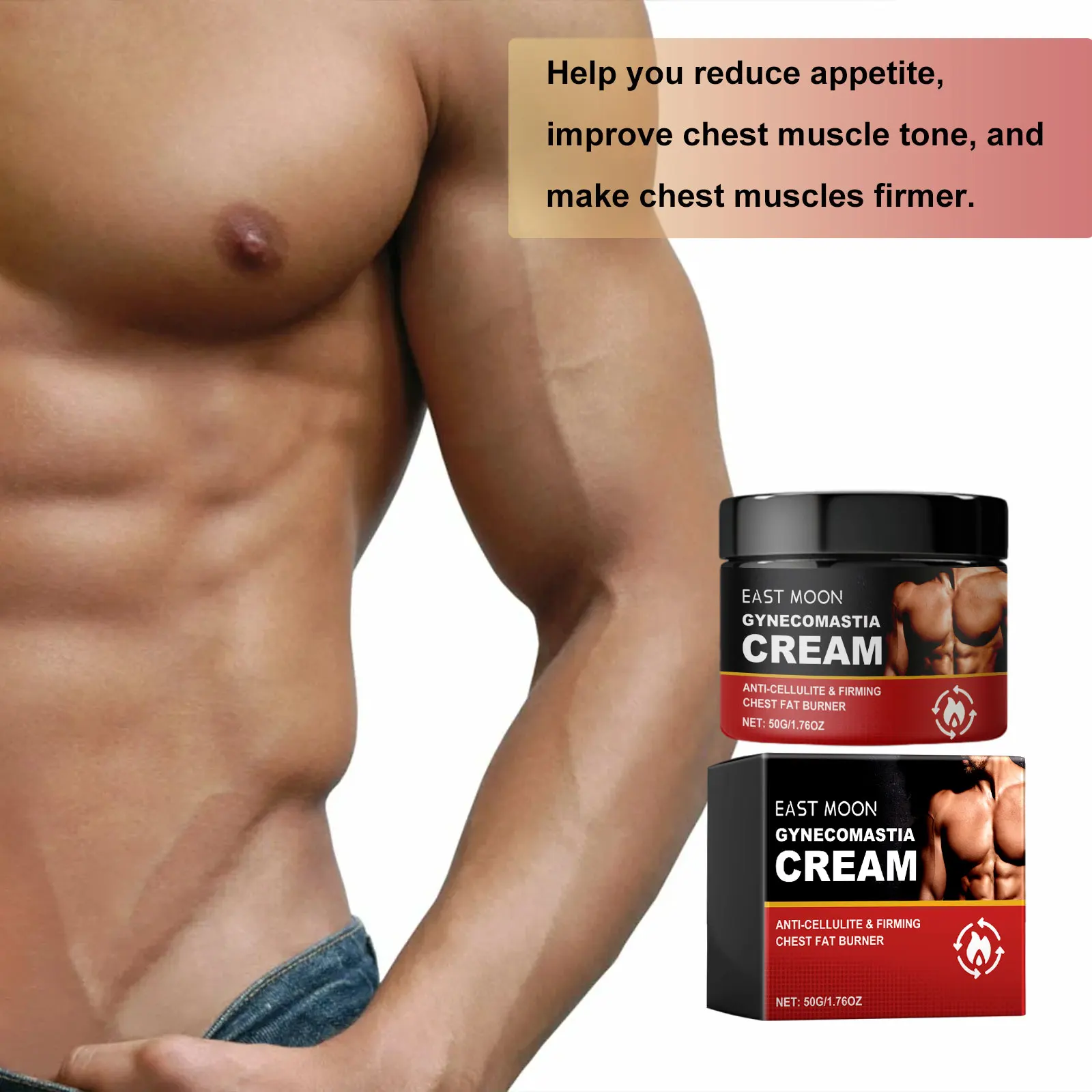 Men's Chest Firming Cream Lifting Firming Improve Bust Sagging Rapid Growth Bigger Bust Enhancer Massage Cream Men Skin Care 50g 4