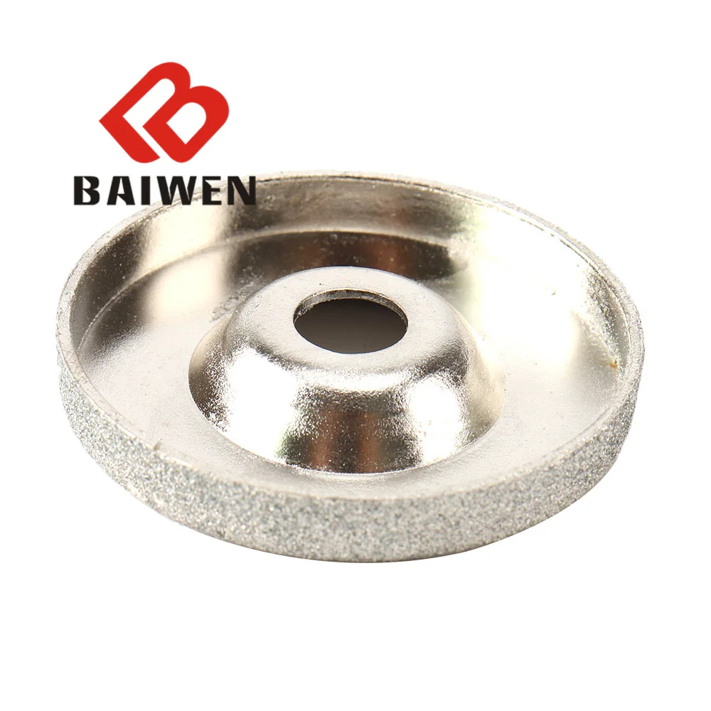 2Inch/50mm Diamond Grinding Wheel Disc Cup Emery Milling Sharpener 10mm Hole Rotary Tool For Glass Stone 150/180/320 Grit 1Pcs abrasive wheel grinding disc grinding wheel