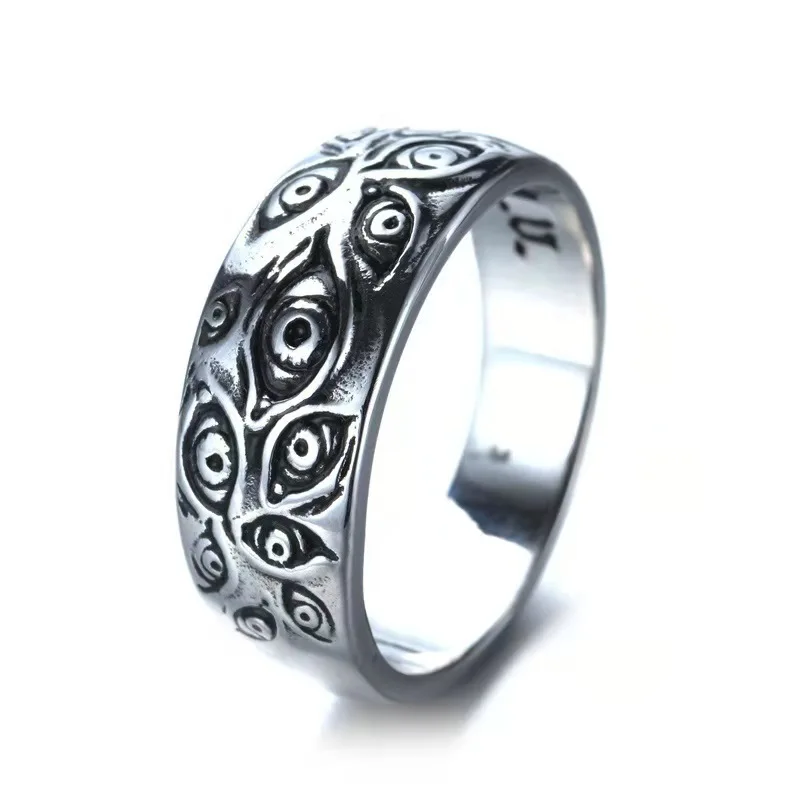 Anime Jujutsu Kaisen Rings Ryomen Sukuna Cosplay Black Dead Eye Unisex Ring Prop Jewelry Gift Accessories 2