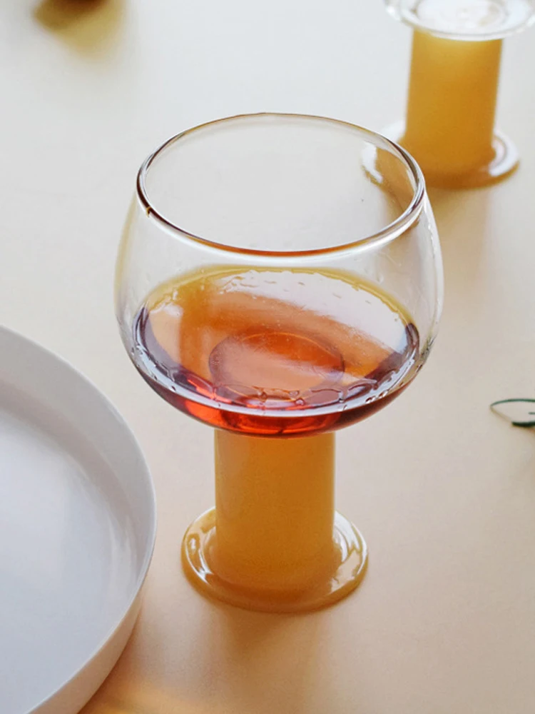 Cute Glass Mug Transparent GLass Cups Cocktail Brandy Wine Glass Domestic Coffee Milk Juice Glasses