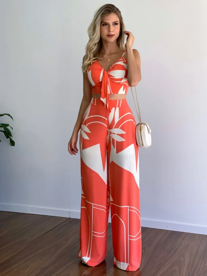 

Женский летний костюм с V-образным вырезом, без рукавов