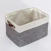 Linen Storage Box, Linen Toy Storage Basket, Foldable Storage Basket, Hand-held Fabric Storage Box, Miscellaneous Storage Basket 6