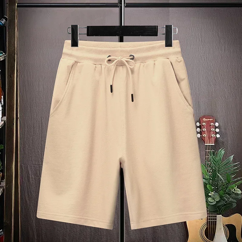 New Men's Fashionable High-quality Casual Shorts for Summer Comfortable and Breathable Pure Cotton Sports Straight Leg Shorts