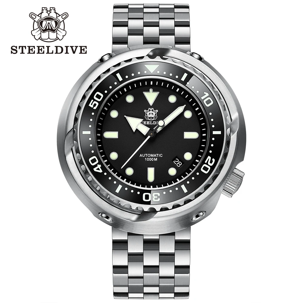 Часы STEELDIVE Мужские механические, водонепроницаемые до 1000 м