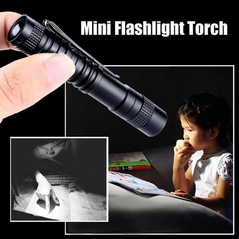 Portable Led Flashlight Pen Ultralight Repair Checking Mini Pocket Torch With Clip For Camping Hiking Emergency Lighting small led torch