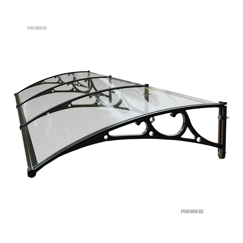 New Aluminum Alloy Awning for Courtyard Modern Transparent Silent Awnings Simple Household Outdoor Waterproof Awning for Balcony