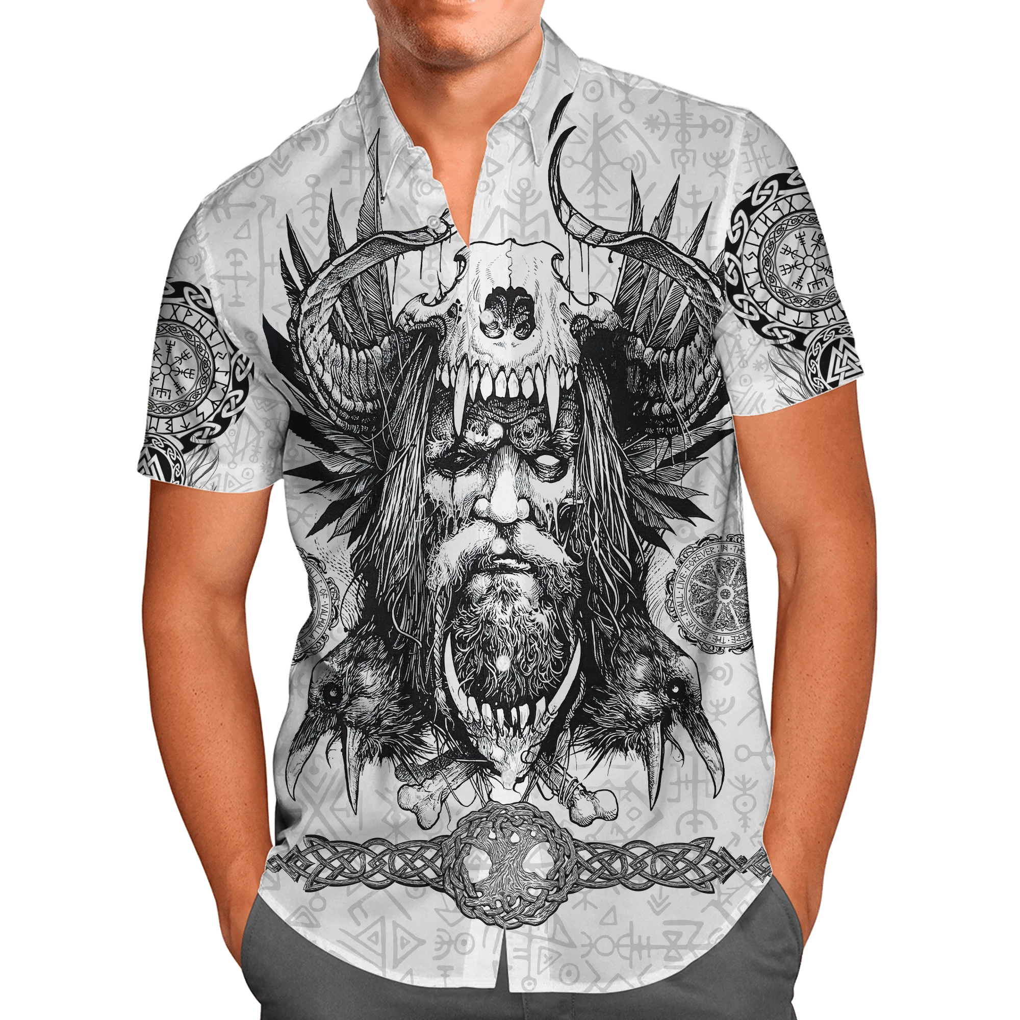 

Norse mythology Viking 3DPrint Summer Beach Hawaiian Shirt Holiday Party Streetwear Loose Men's Shirts Oversized Chemise Homme11