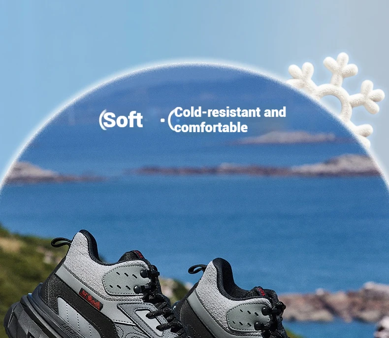 361 Grad Männer Winter Wanderschuhe Wärmedämmung Leder All-Terrain Grip Wasserdichte Anti-Slip Männliche Turnschuhe 672542216A – Detail 8