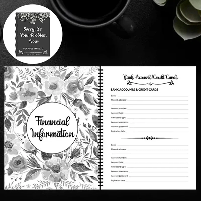 Sorry It&rsquo;s Your Problem Now Because I'm Dead Funny End Of Life Planner End Of Life Planner Organizer Workbook