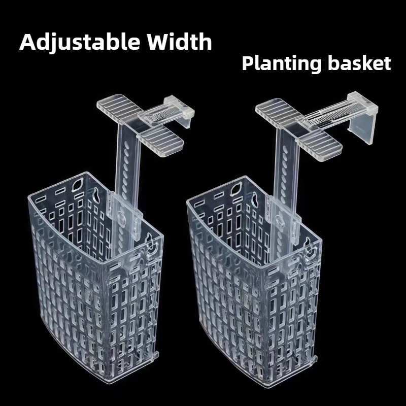Aquarium Pflanzenhalter, höhenverstellbar, Hebekorb, Aquarien, hängende Dekoration, Box, Wasser, Gras, Pflanzdekoration, Pflanzgefäß