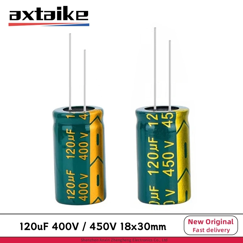 120UF 400V 450V 18*30MM High Frequency Low ESR Aluminum Electrolytic Capacitor 5PCS