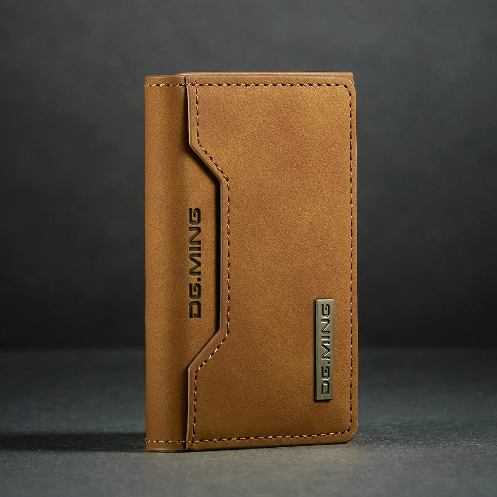 Leather Phone Wallet And Magnetic Card Holder - Fits Any Smartphone