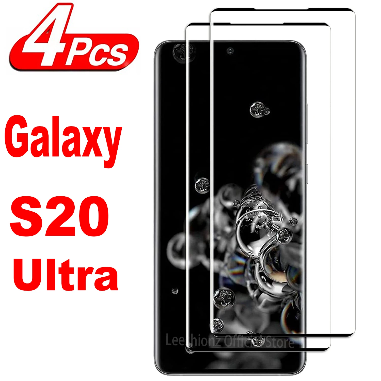 

1/4Pcs 3D Screen Protector Glass For Samsung Galaxy S20 Ultra Tempered Glass Film