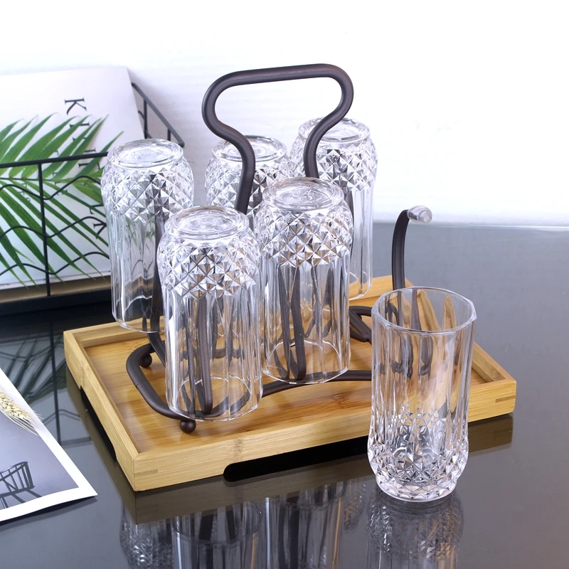 Portable iron glass cup draining rack mug stand Drain Holder Kitchen Storage Organizer