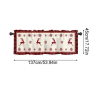 Christmas Decoration Buffalo Plaid Short Curtain Farmhouse Plaid Kitchen Small Curtain, Bufaro Plaid Half-Window Cafe Curtain 2
