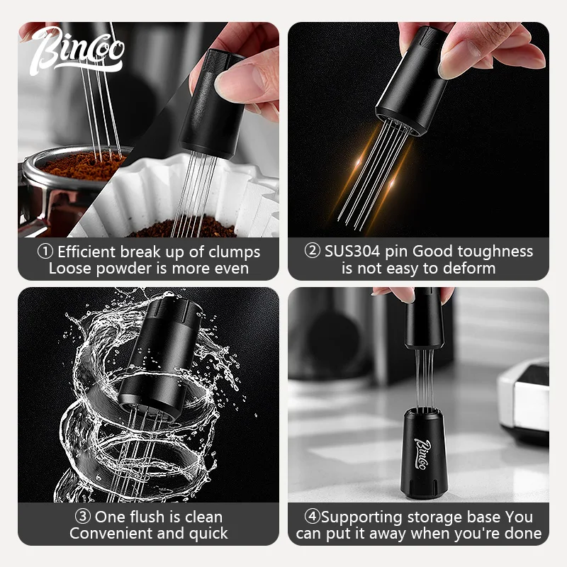 LEUOVE Distribuidor De Café De 58 Mm Nivelador De Café Espresso Profundidad Ajustable Se Adapta A 58mm Portafiltros, Accesorios Barista Para Cafetera