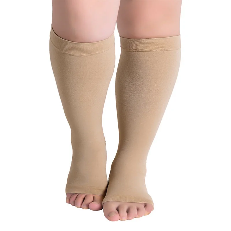 

1 pair Comfortable Below Knee Support Stockings Varicose Vein Circulation Leg Calf Compression Sock Women Men