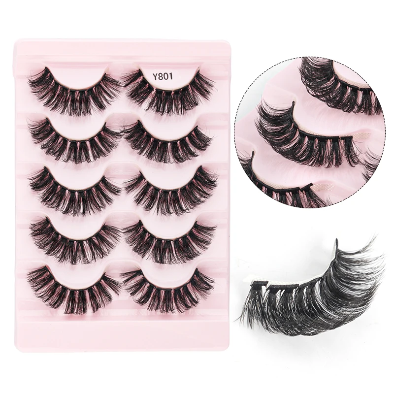 Reusable Faux Mink False Eyelashes Crisscross Lashes