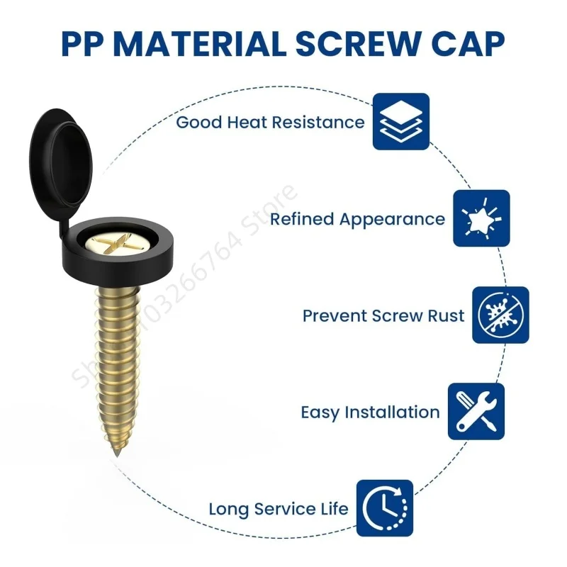Plastic Screw Decorative Covers for Car Furniture Hardware