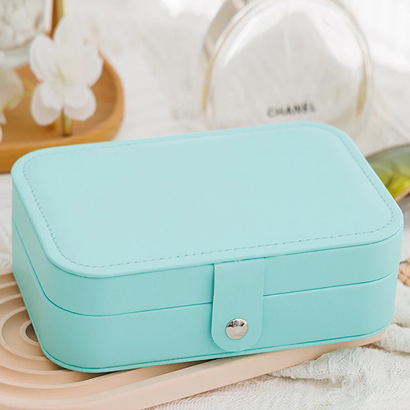 1pc Simple Portable Travel Jewelry Storage Box For Bracelets Earrings, Rings And Studs