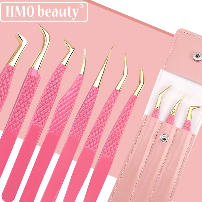 3PCS Stainless Steel False Eyelash Tweezers Set For Extension
