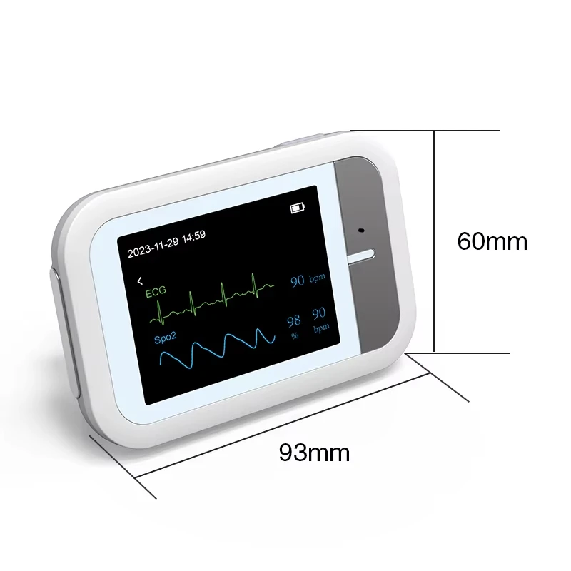 Yongrow Digital Electrocardiograph 2.4 Touch Ekg 2 Lead 3 Channel ECG Portable Electrocardiograph Machine Tft Lcd Display