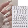 Pattern French Style Self Adhesive Nails Art Sliders Manicure Stripe Nails Decals 3D Lines Nail Sticker Nail Art Decoration 5