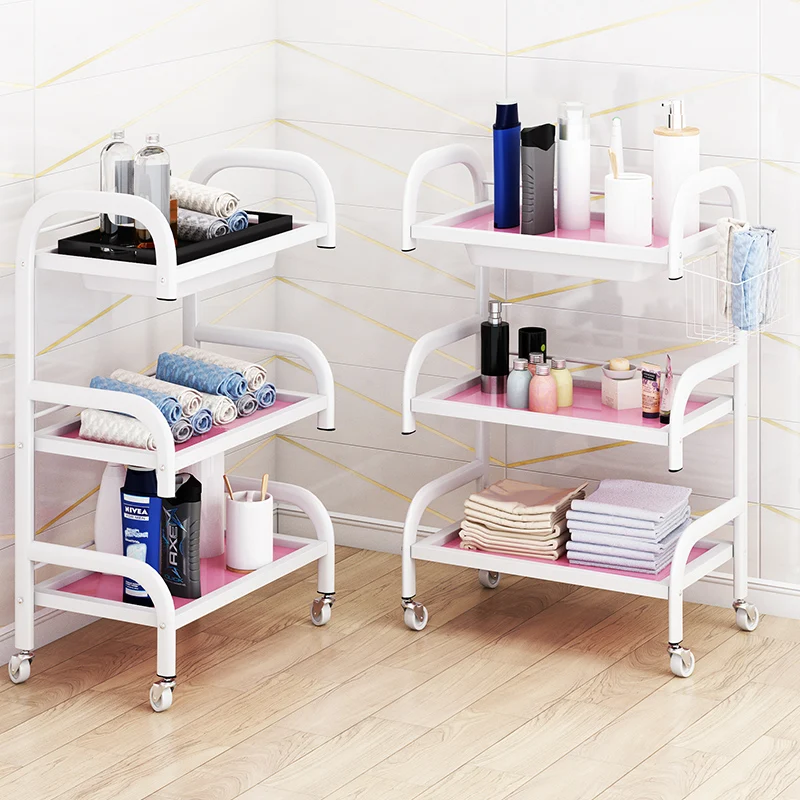 Carrello Carrello Per Salone Di Bellezza Commerciale Barbershop Rolling Salon Trolley Wheels Equipment Wagen Mit Rollen Pretty Furniture Yn50St