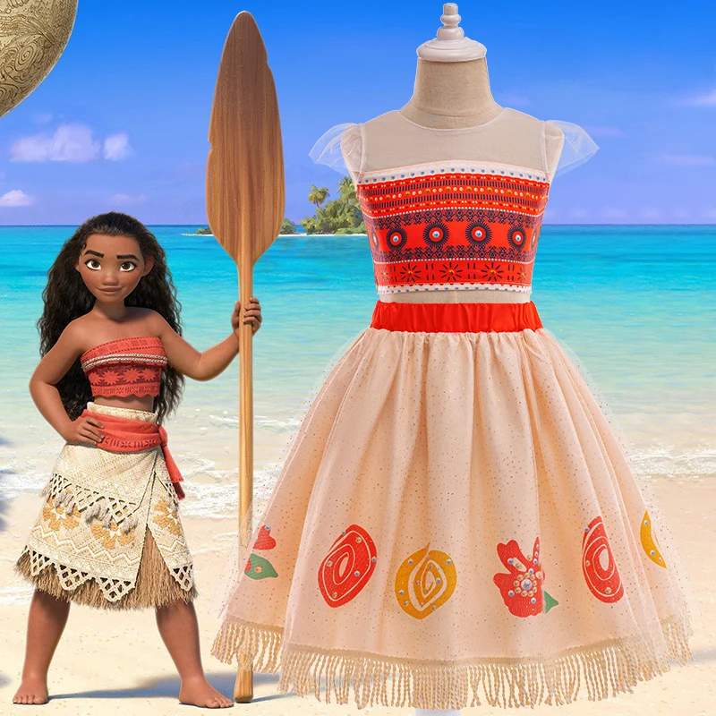 Cossky Moana-ropa de Cosplay para niños, traje para niña, Top