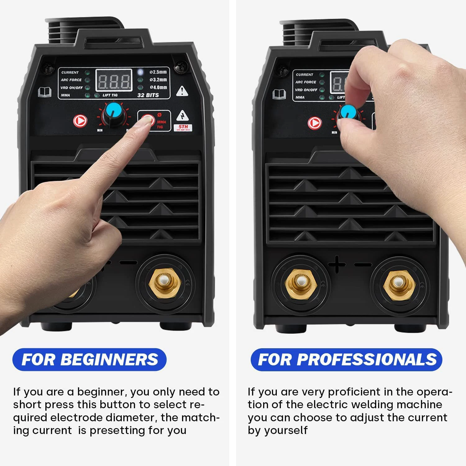 Welding Machine 200A ARC 110V/220V Dual Voltage Welder IGBT Stick MMA Welder LED Display Electrode Holder Work Clamp PROSTORMER 5