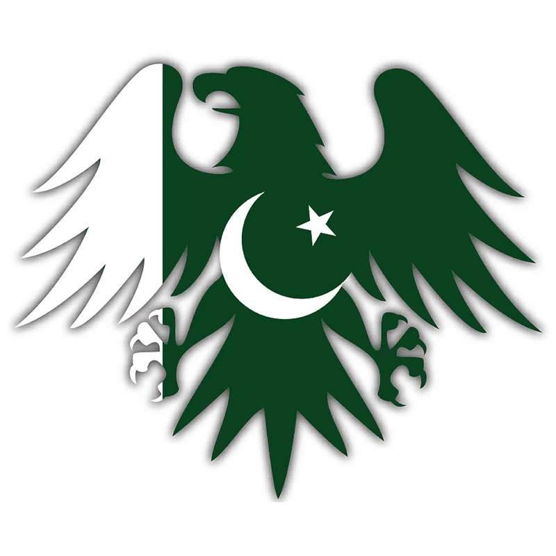 S62408# Self-adhesive Decal for Pakistani Flag Heraldic Eagle Car Sticker Waterproof Auto Decors on Bumper Rear Window Laptop