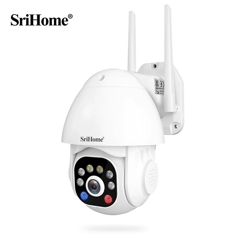 

SriHome SH039B Surveillance Camera 3MP Outdoor AI Human Tracking Wifi IP Camera Night Vision PTZ Security Monitor Audio Camera