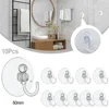 10Pc Suction Cup Hooks With Screw Nut 30-50 Mm Clear Sucker Pads Strong Adhesive Suction Holder For Car Glass Bathroom Wall Door 1