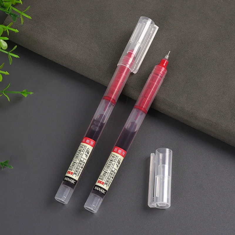 니들 타입 젤 잉크 펜 검정/파랑/빨강 0.5mm 액체 볼펜 학생용 문구 학교 사무용 필기구