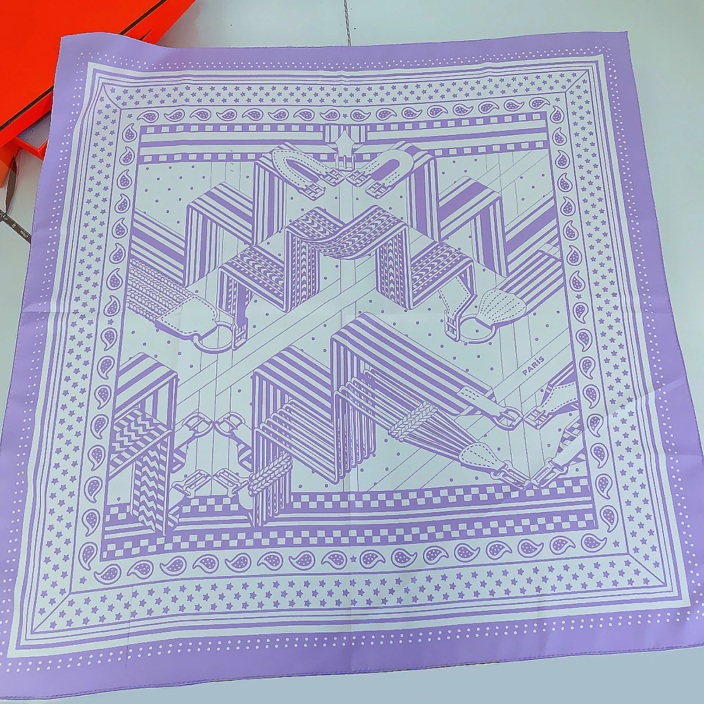 

Ручная работа 2023, саржевый шелковый шарф, женские квадратные шарфы с геометрическим принтом, шарфы, женский шейный платок