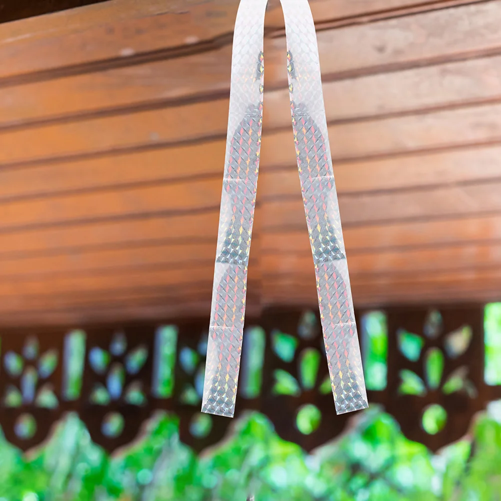 

2 Rolls of Bird Scaring Tape Bird Scaring Ribbon Bird Deterrent Tape Bird Scaring Reflective Tape