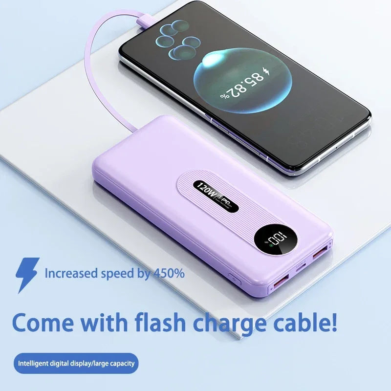 120W 200000 Batteria esterna di alimentazione mobile con ricarica super veloce Power Bank ad alta capacità mAh per iPhone Samsung Huawei Nuovo 2025 - immagine 2