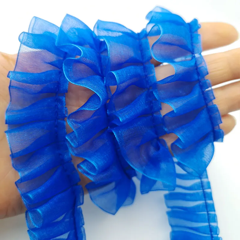 Lace Fabric 5 Yards 25mm Pleated DIY Sewing Accessories Headdress Decoration