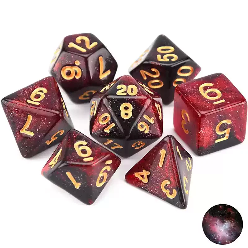 Acrylic Dice Game Dice Dice Set 7pcs/lot Dice For Table Games DND RPG