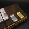Vintage Solid Brass Money Clip Wallet Thickness Metal Men Cash Bill Clamp Holder ID Credit Card Folder For Male Mini Purse 4