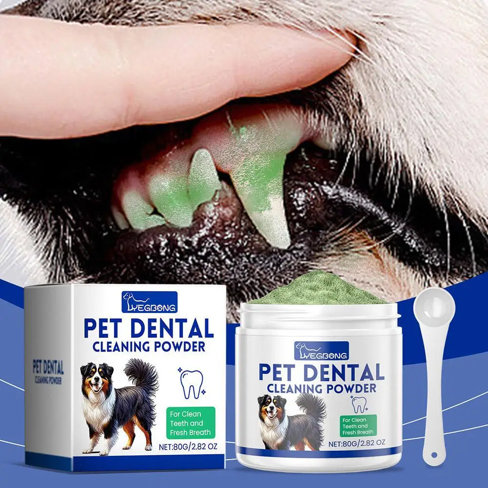 Dog Teeth Cleaning Powder Dog Teeth Cleaning Powder Prevents Tartar Eliminates Oral Odors Plaque Remover Dental Cleaning Powder