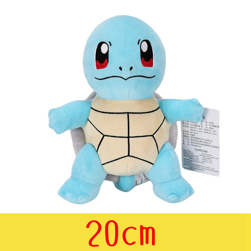 thumbnail image 1 of Muñeco de peluche de Pokémon de alta calidad con etiqueta, muñeco de peluche de dibujos animados de Anime Pikachu, Charmander, Squirtle, Bulbasaur, regalo para niños, 1 of 5