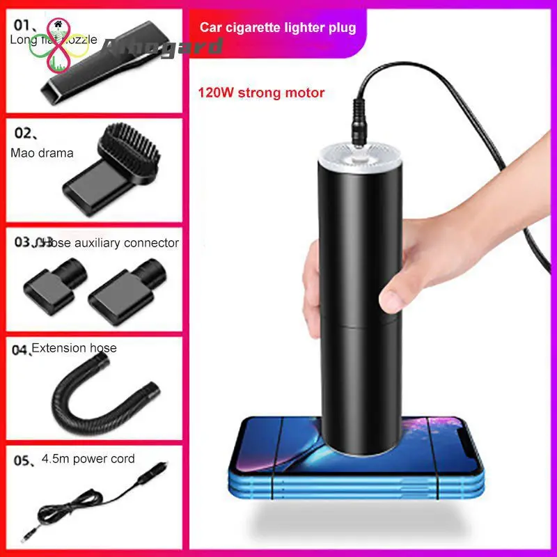 

Abs Car Handheld Vacuum Cleaner 120w High Power Auto Powerful Cleaning Machine Car Accessories Car Vacuum Cleaner 33x9x8cm 120w