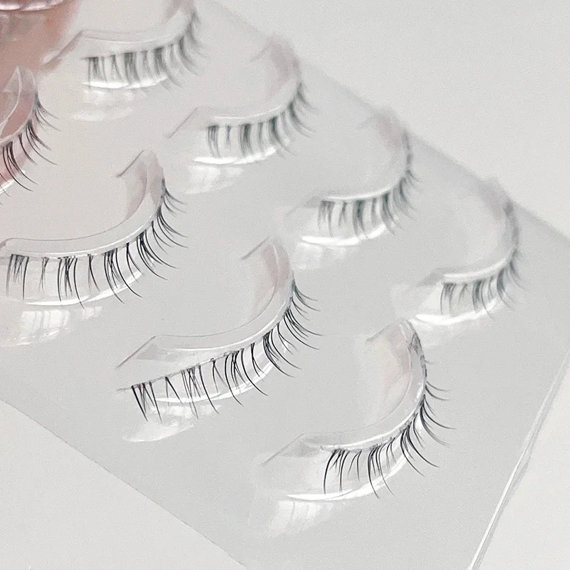 Manga Lashes 5 Pair Lashes Natural Lower Eyelashes Handmade False Eyelashes Clear Band Bottom Fake Extension Makeup Tools eyelash extension eyelash extensions eyelash extension lashes fake eyelashes false eyelashes eyelash makeup tools