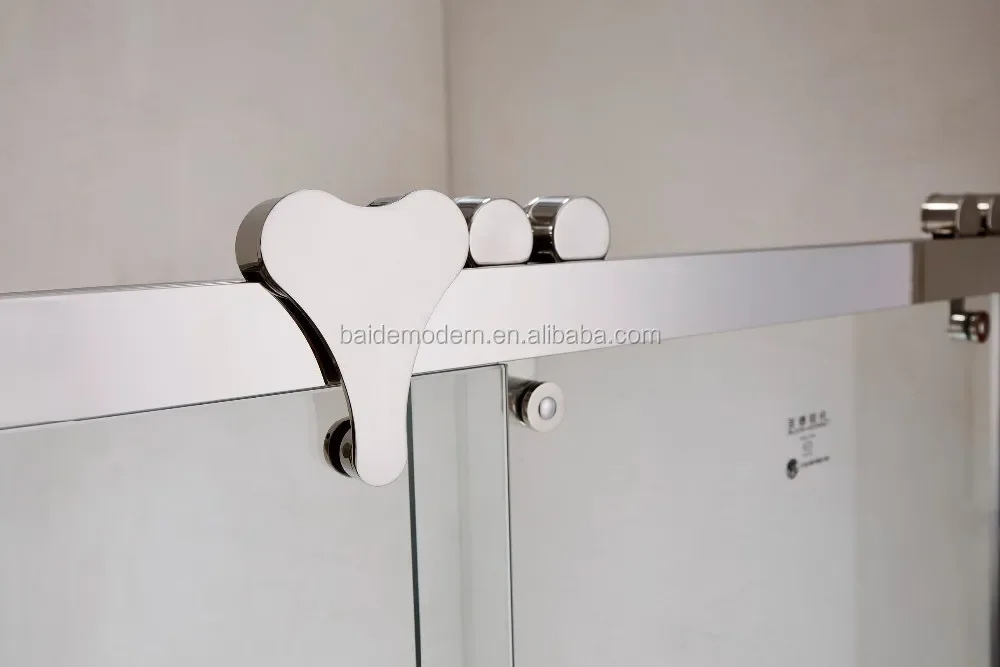 Freestanding Rectangular Stainless Steel Frames Sliding Track Bathroom Waterproof Glass Shower Room With Sliding Door