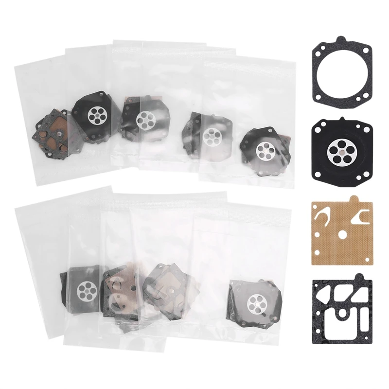 10Sets Carburetor Carb Repair Gasket Diaphragm Kit Fit For Walbro K22-HDA Echo Chainsaw Repair Kit Replacement Parts