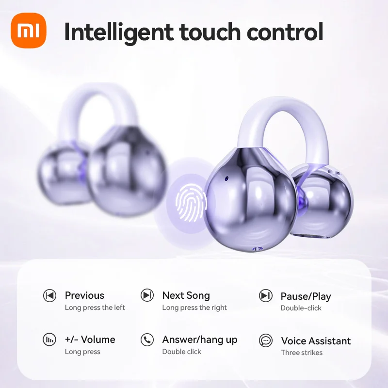 XIAOMI M79/M91 Ear Clip Wireless Earphone Open Ear Sport Bluetooth5.4 Headphone Touch Control ENC Noise Cancelling Headset wireless earbuds