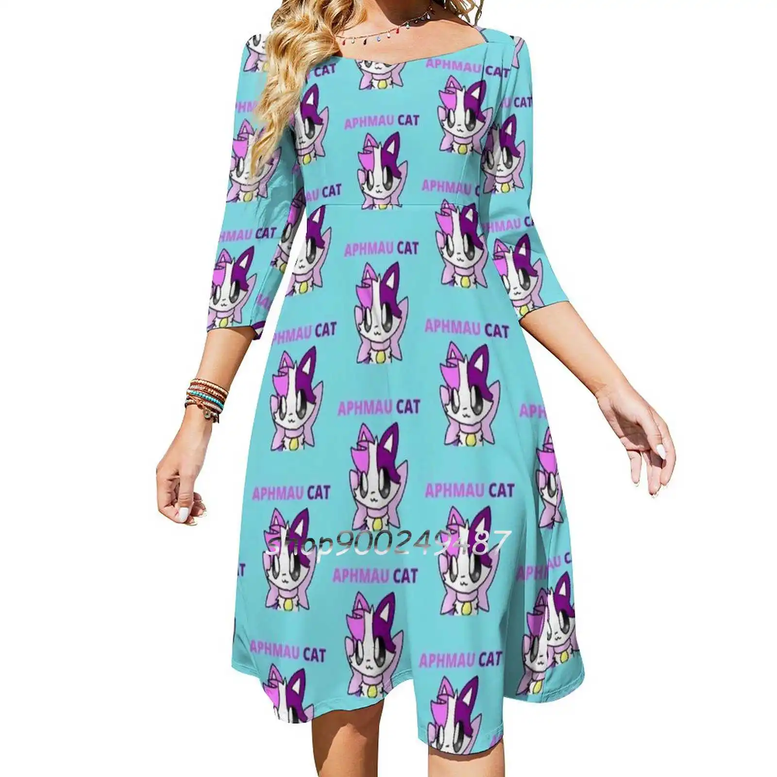 

Aphmau Cat Evening Party Dresses Midi Sexy Dress Female Sweet One Piece Dress Korean Aphmau Cat Purple Cat Cat Aphmau Kids